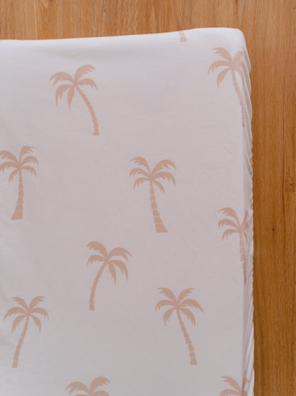 LITTLE PALM CHANGE TABLE COVER/BASSINET SHEET - WATERPROOF